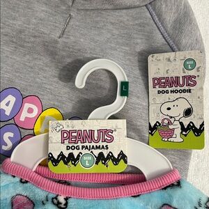 Dog Large Set of TWO: Hoodie and Pajamas Peanuts Snoopy Easter NWT
